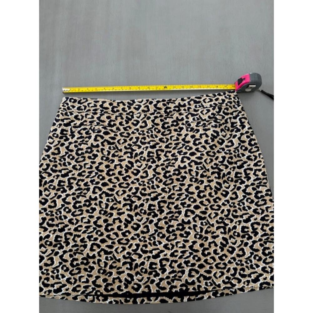 Talbots Leopard Print Pencil Skirt Womens Sz 20W Tan Navy‎ Plus Size Office Wear - Picture 9 of 11